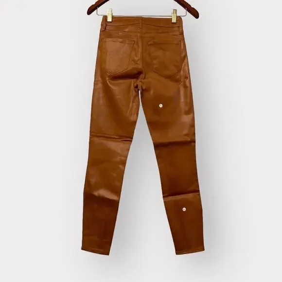 L’Agence NEW Womens Margot Skinny High Rise Jeans sz 24 Java Coated Wax Denim - Picture 5 of 14